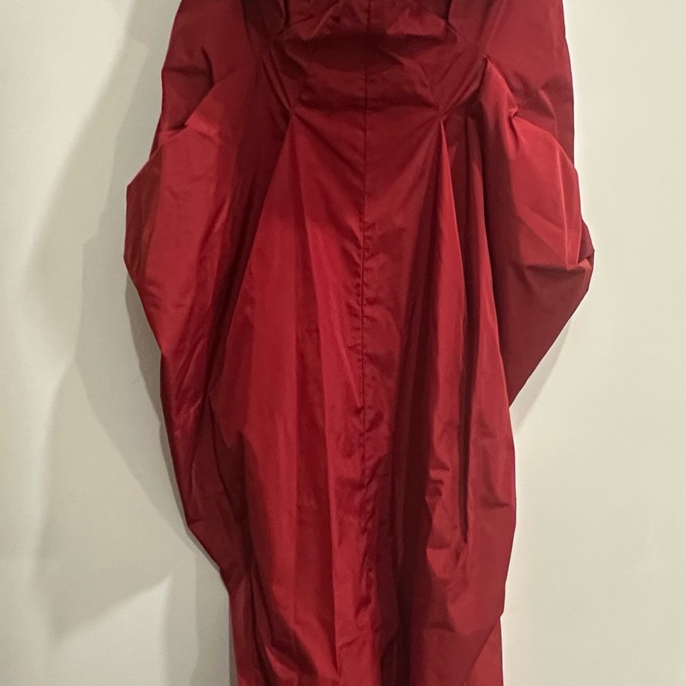 Cult Gaia Vibrant Red Dress with Gold Accents